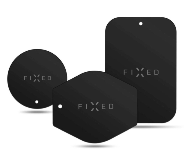 FIXED Zestaw 3 magnetycznych blaszek do uchwytów FIXIC-PL-BK - 1342155 - zdjęcie